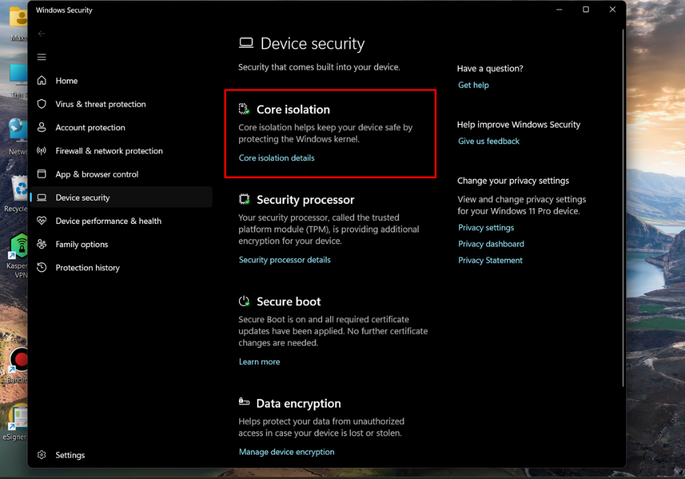 Tắt Memory Integrity Windows 11 tăng hiệu năng game: Có nên tắt không? 8 Tat Memory Integrity Windows 11 tang hieu nang game 3