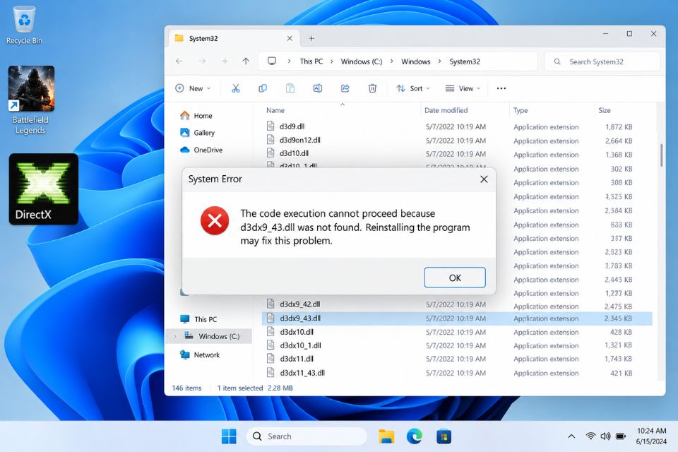 Thiếu file DLL Windows 11: Cách tải và sửa lỗi DirectX 6 Thieu file DLL Windows 11 Cach tai va sua loi DirectX 2