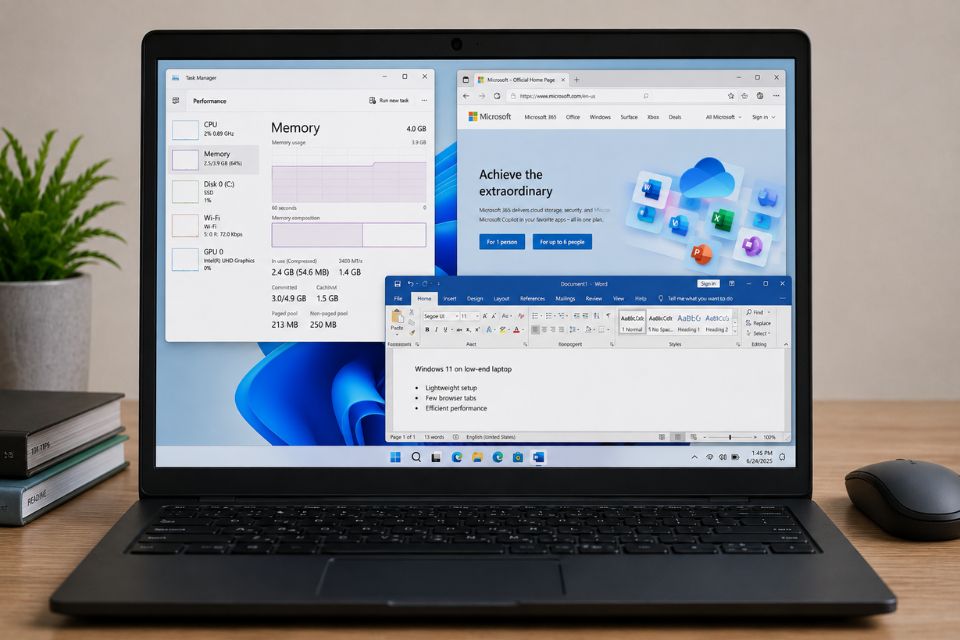 Toi uu Windows 11 cho may yeu 4GB RAM 5