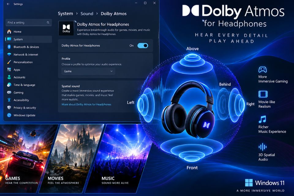 Tối ưu hóa âm thanh vòm Dolby Atmos trên Windows 11