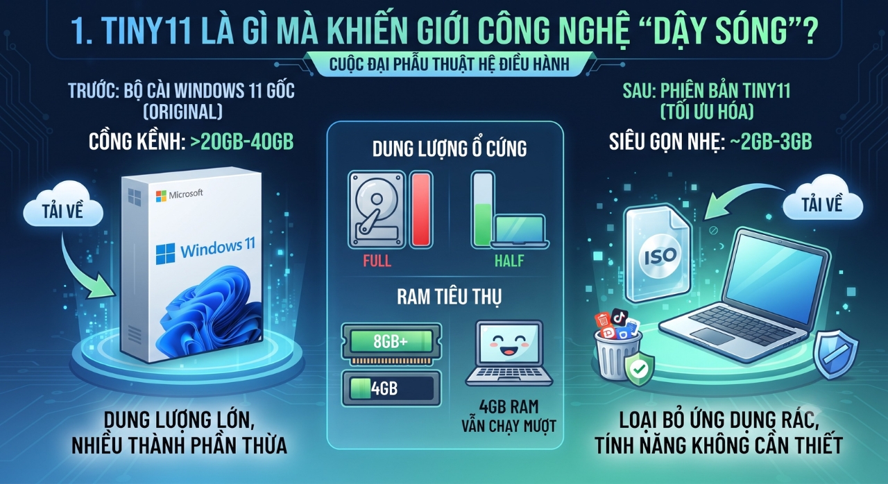Trai Nghiem Tiny11 Dua Windows 11 Len Cau Hinh Sieu Toi Thieu Co Thuc Su Dang Thu 4