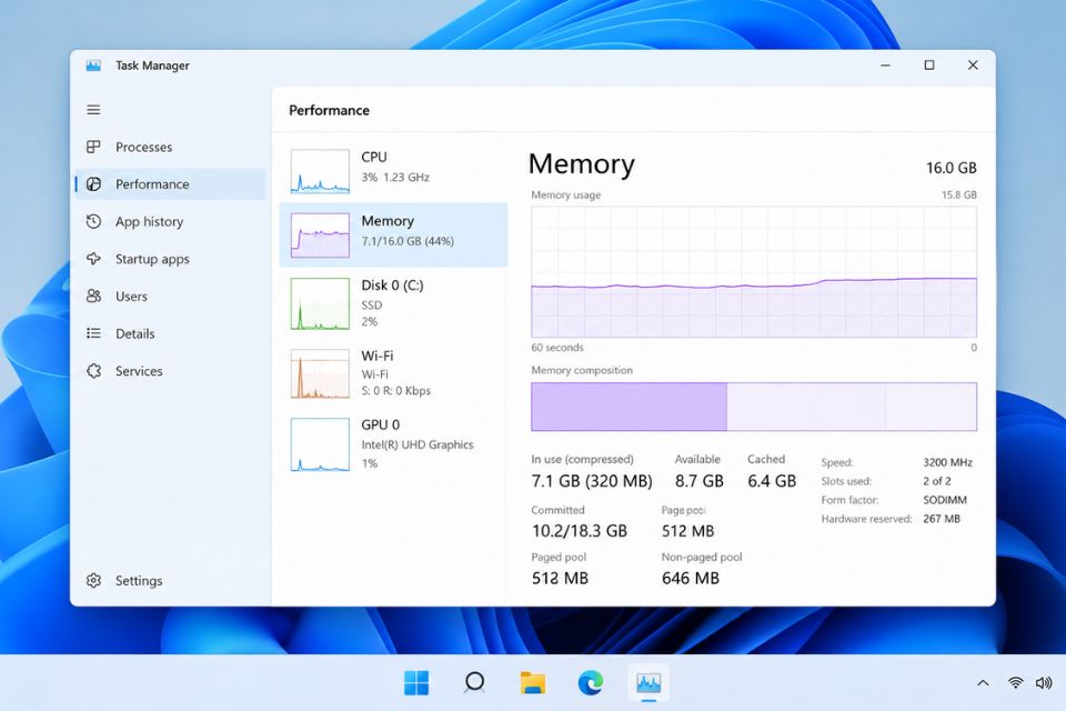 Windows 11 bi ngon RAM Nguyen nhan va cach khac phuc hieu qua 2