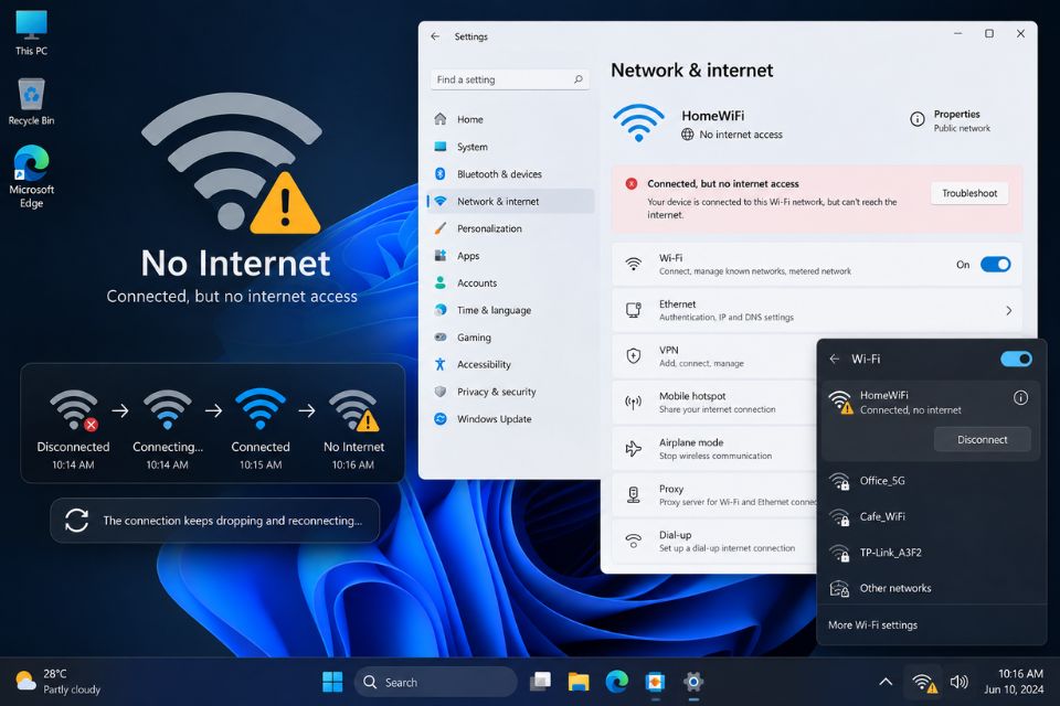 Windows 11 tự ngắt kết nối WiFi liên tục: Sửa thế nào?