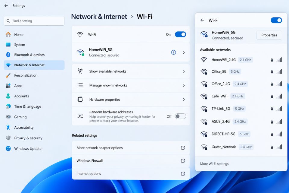 Windows 11 tu ngat ket noi WiFi lien tuc Sua the nao 2