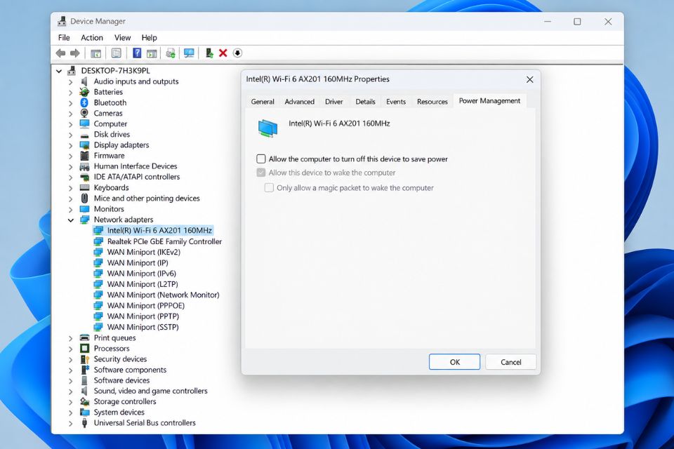 Windows 11 tu ngat ket noi WiFi lien tuc Sua the nao 3