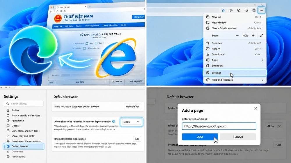 Cách Mở Lại Trình Duyệt Internet Explorer Ie Cũ Trên Win 11 Chạy Web Thuế