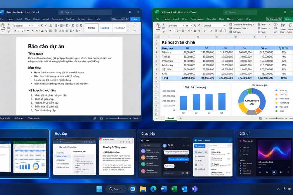 Cach tao nhieu man hinh ao Virtual Desktops lam viec da nhiem Windows 11 5