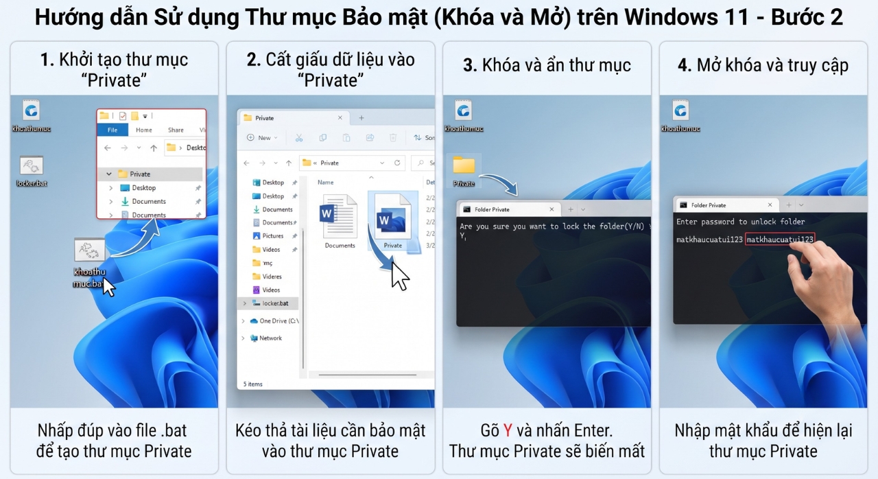 Hướng Dẫn Cách Khóa Và Mã Hóa Bảo Mật Thư Mục (Folder) Trên Windows 11 Không Cần Phần Mềm 4 Huong Dan Cach Khoa Va Ma Hoa Bao Mat Thu Muc Folder Tren Windows 11 Khong Can Phan Mem 2