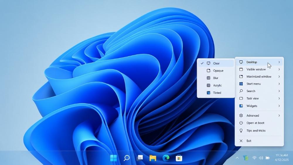Làm Trong Suốt Thanh Taskbar Win 11 Bằng Phần Mềm Translucenttb