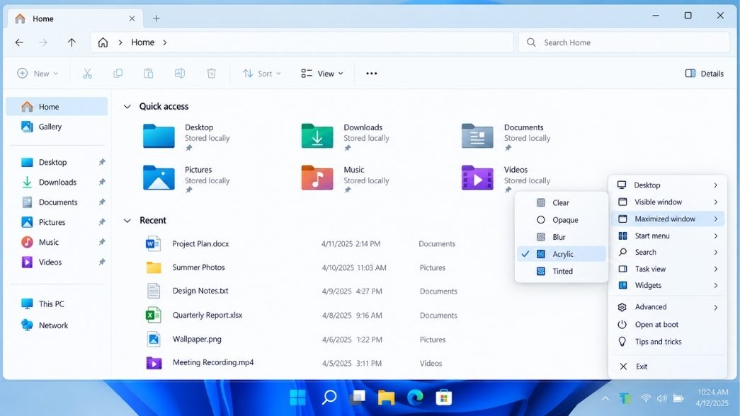 Làm Trong Suốt Thanh Taskbar Win 11 Bằng Phần Mềm Translucenttb
