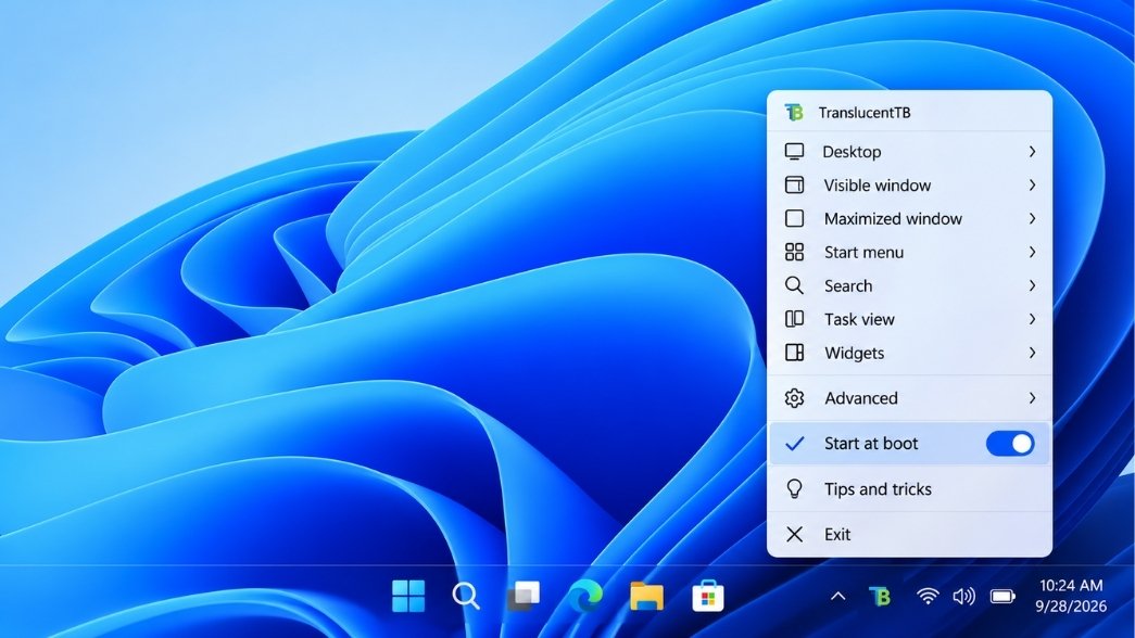 Làm Trong Suốt Thanh Taskbar Win 11 Bằng Phần Mềm Translucenttb