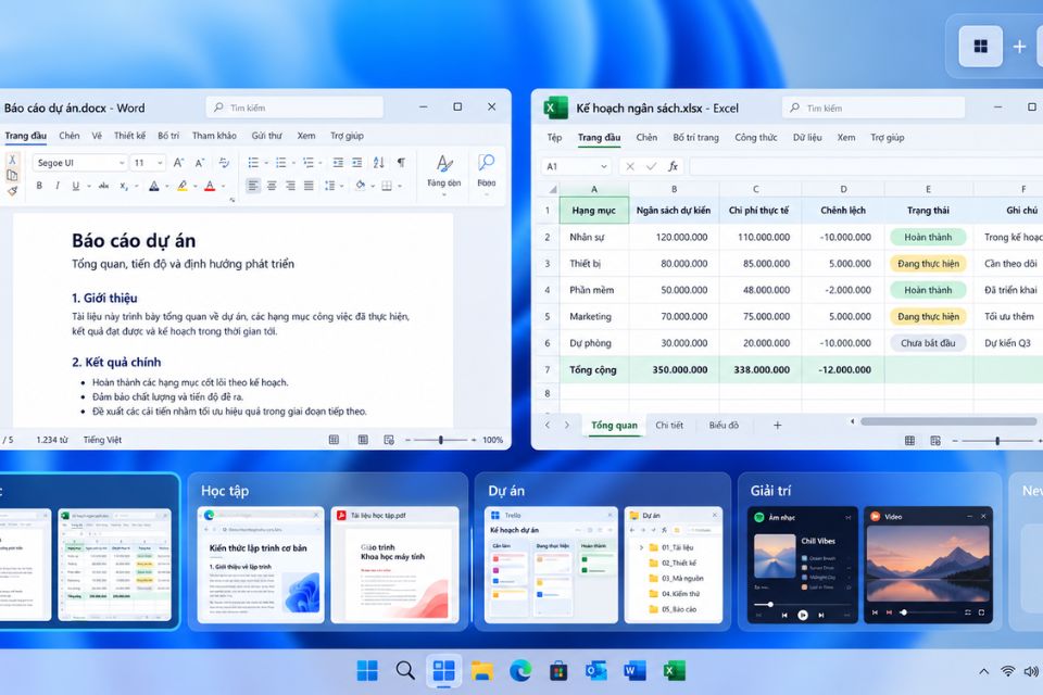 Phim tat chuyen doi nhanh giua cac man hinh ao tren Windows 11 4