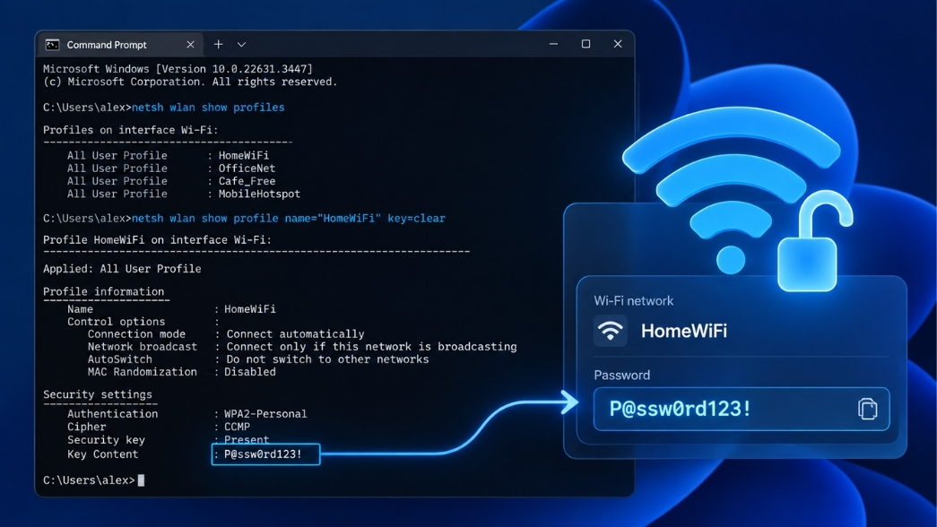 Thủ Thuật Xem Pass Wifi Đang Kết Nối Bằng Cmd Trên Windows 11 Trong 5 Giây